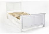 3ft Single White wood, solid panel,wooden bed frame Madrid 2